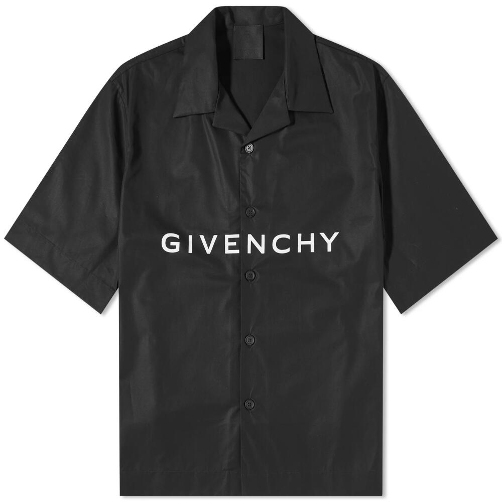 Givenchy Men's Logo Hawaiian Shirt in Black Cover