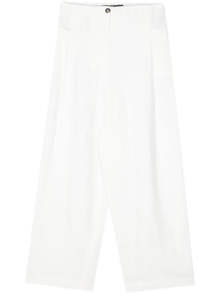 Bimba y Lola cropped linen trousers - White Cover