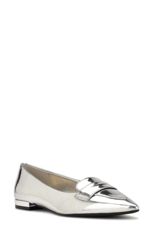 Nine West Lallin Pointed Toe Flat in Silver 040 Cover