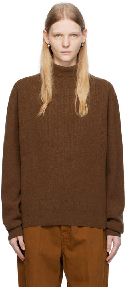 LEMAIRE Brown Relaxed Turtleneck Cover