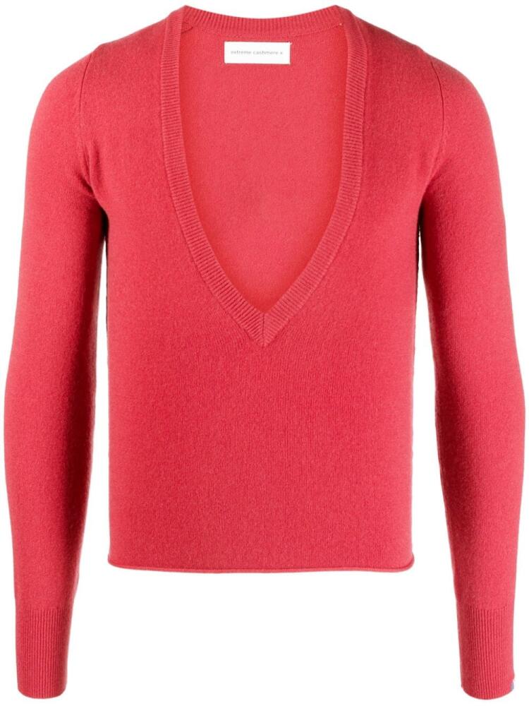 extreme cashmere cashmere blend V-neck jumper - Red Cover