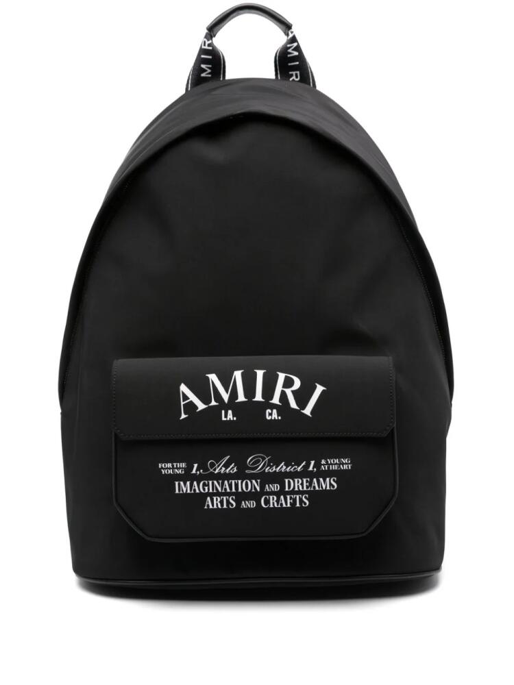 AMIRI logo-print backpack - Black Cover