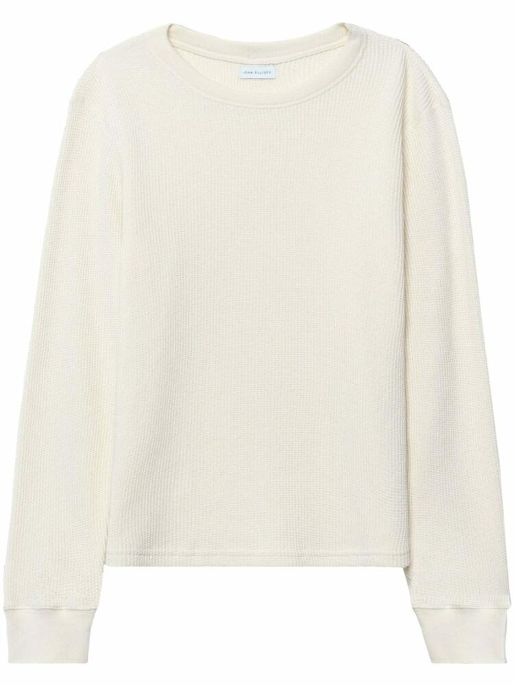 John Elliott ribbed-knit cotton jumper - Neutrals Cover