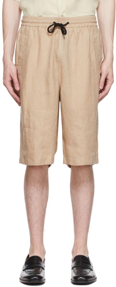 Giorgio Armani Beige Hemp Shorts Cover