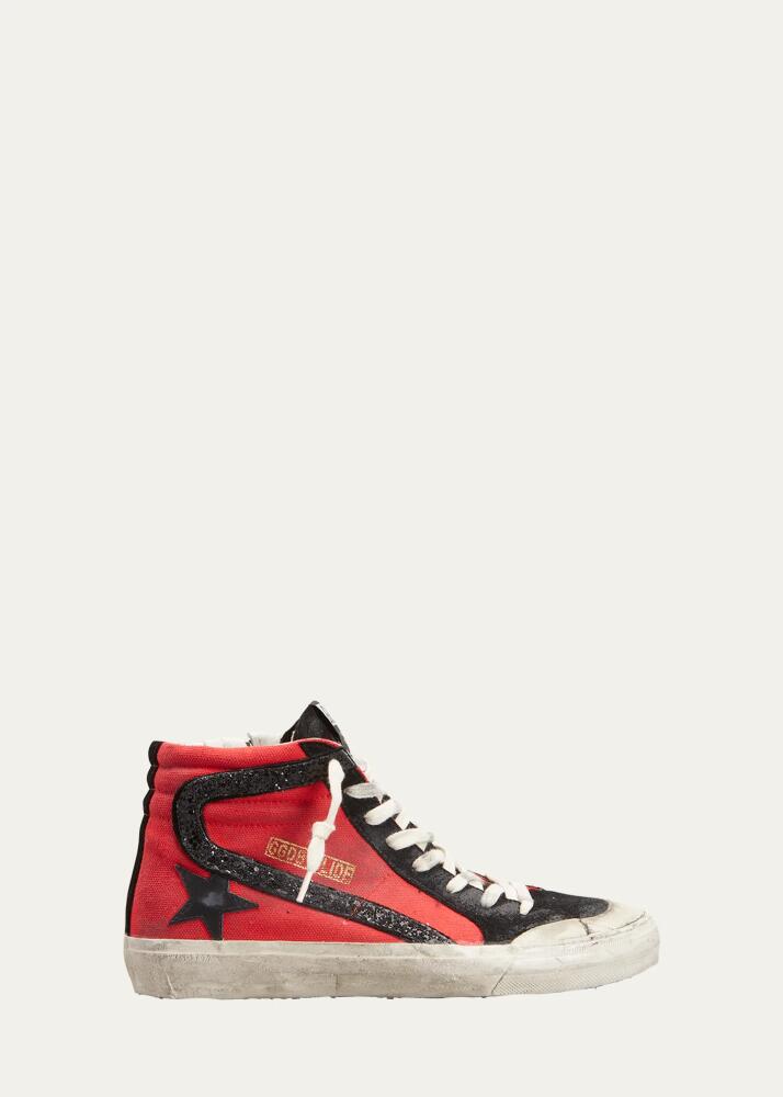 Golden Goose Slide Canvas High-Top Sneakers Cover