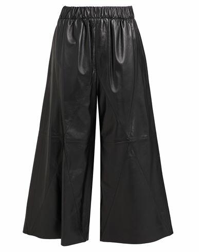 Loewe Woman Pants Black Leather Cover