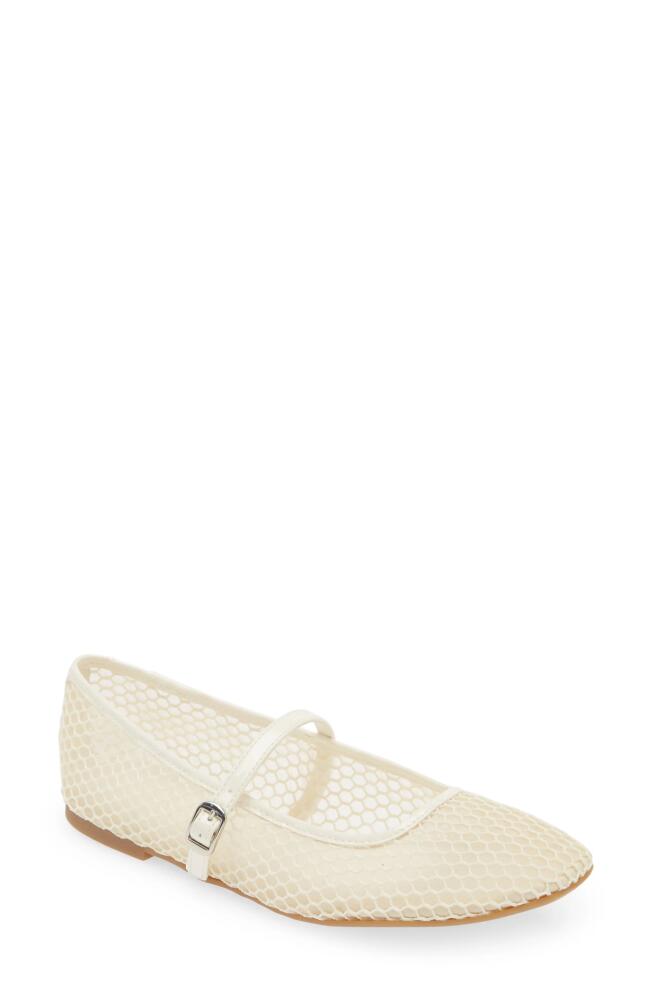 Open Edit Desi Mary Jane Mesh Flat in Ivory Egret Cover