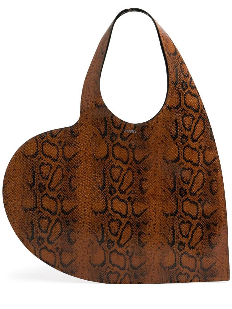 COPERNI Heart Embossed Leather Tote Bag Cover