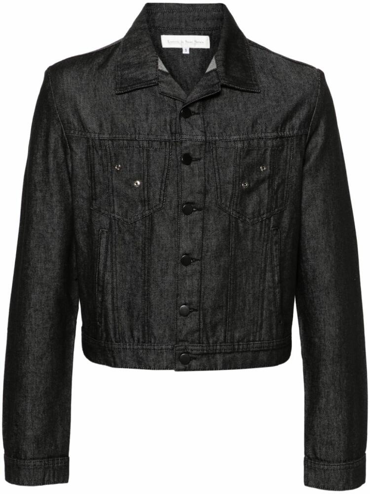 Ludovic de Saint Sernin logo-patch denim jacket - Black Cover