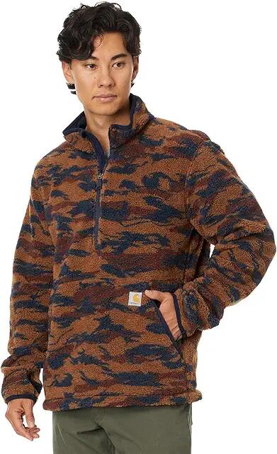 Carhartt Loose Fit Fleece Pullover (Carhartt Brown Camo) Men's Sweater Cover