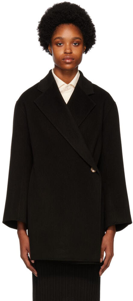 by Malene Birger Black Ayvia Double-Breasted Coat Cover