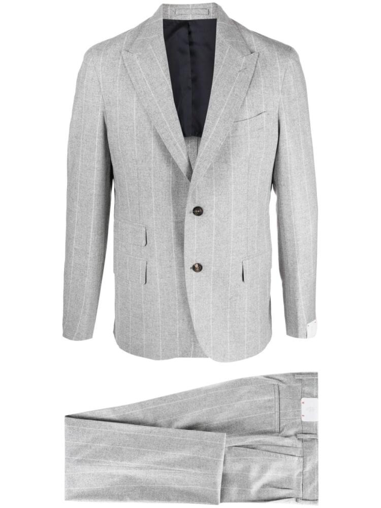 Eleventy pinstriped single-breasted suit - Grey Cover