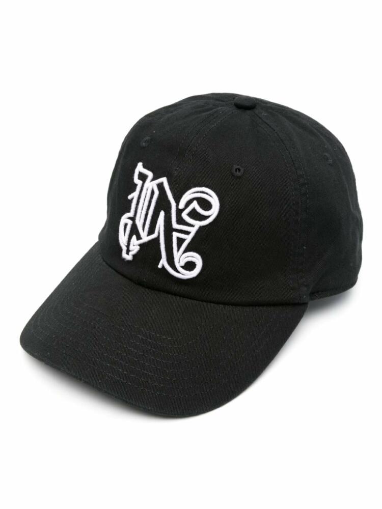 Palm Angels monogram-appliqué baseball cap - Black Cover