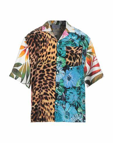 Marine Serre Man Shirt Azure Silk Cover