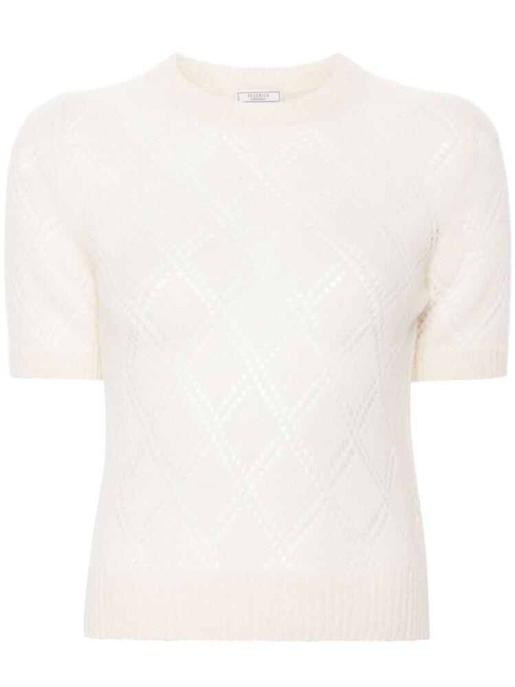 Peserico open-knit T-shirt - White Cover