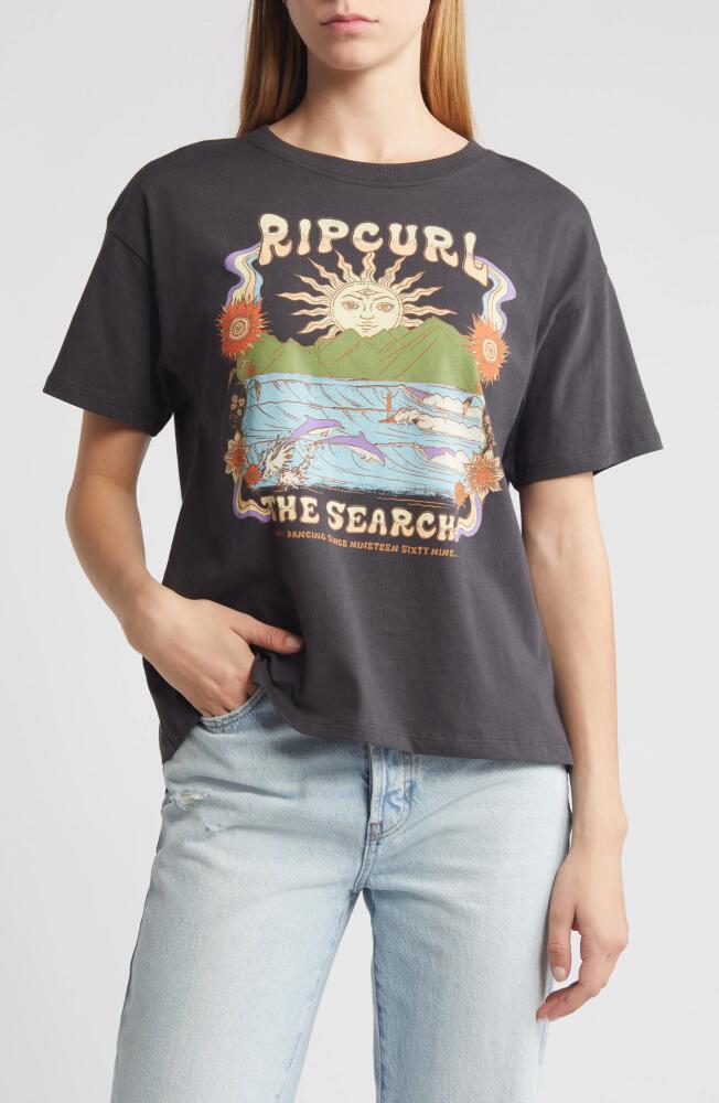 Rip Curl Wave Dancer Relaxed Graphic T-Shirt in Washed Black Cover