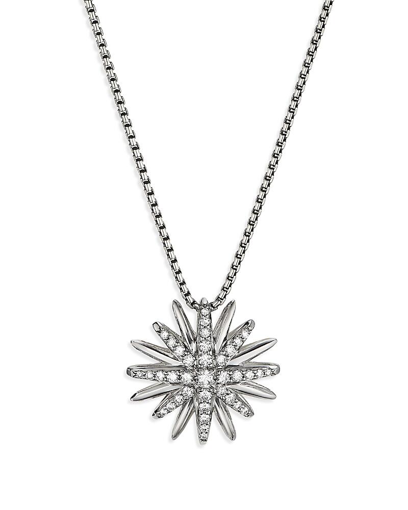 David Yurman Starburst Pendant Necklace in Sterling Silver with Pave Diamonds, 17-18 Cover