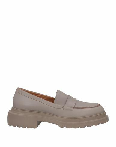 Pomme D'or Woman Loafers Grey Soft Leather Cover