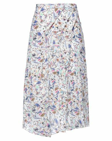 Isabel Marant Woman Midi skirt Ivory Silk, Elastane Cover