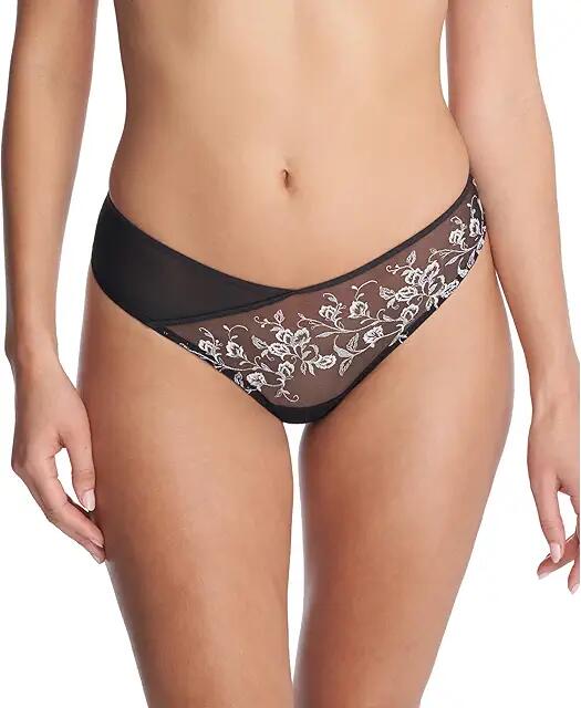 Natori Flawless Thong (Black/Ivory) Women's Underwear Cover