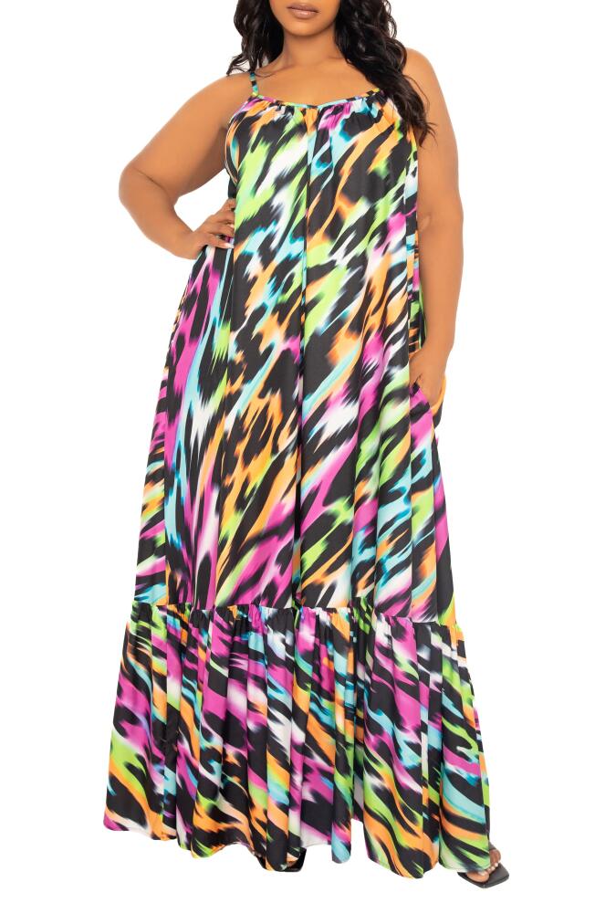 BUXOM COUTURE Animal Print Maxi Dress in Multi Cover