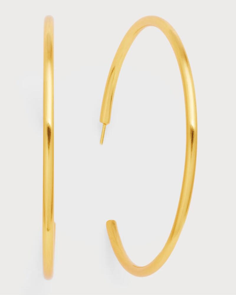 NEST Jewelry 24K Gold-Plated Skinny Hoop Earrings Cover