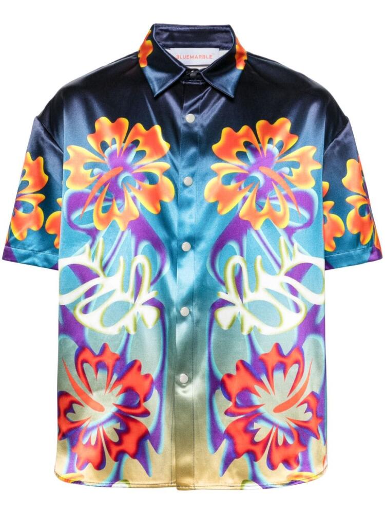 BLUEMARBLE floral-print satin shirt Cover