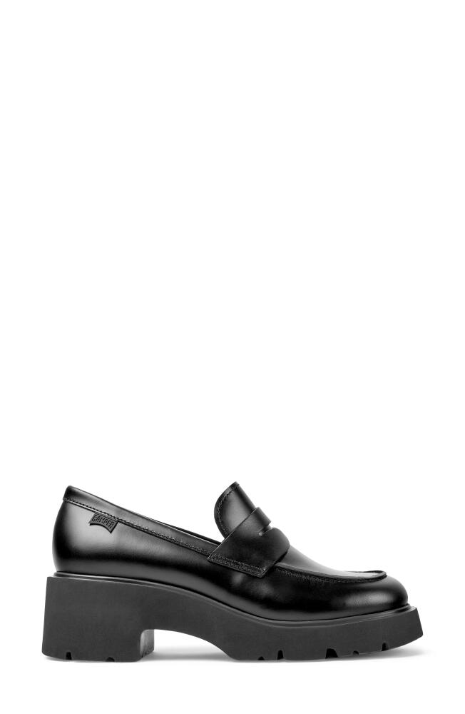 Camper Milah Penny Loafer in Black Cover