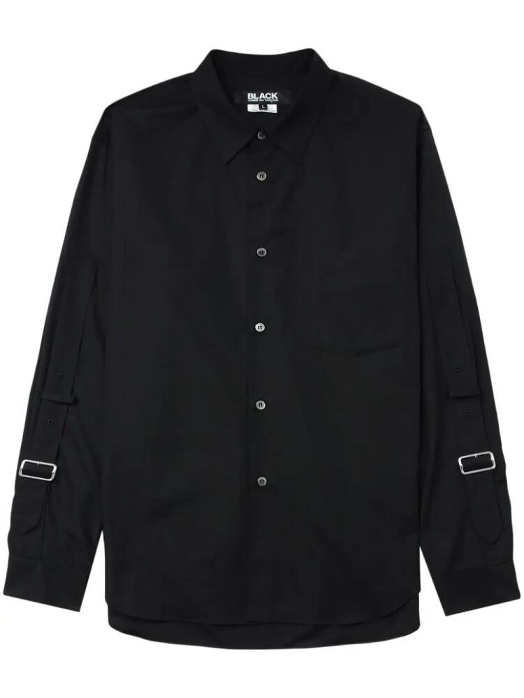 Black Comme Des Garçons buckled-strap cotton shirt Cover