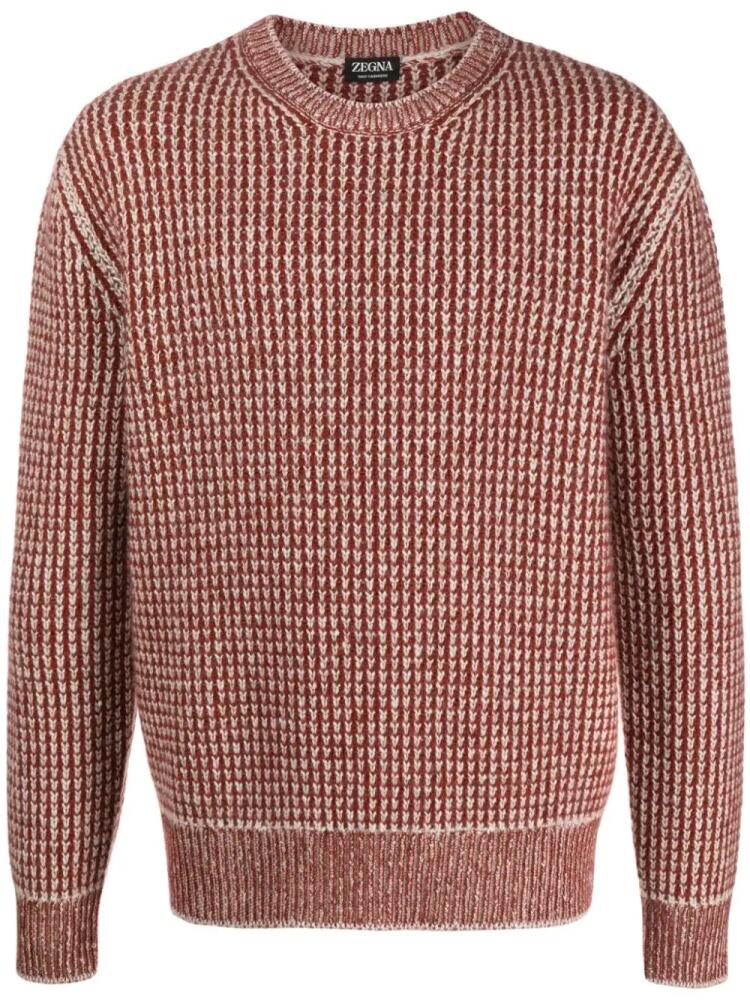 Zegna jacquard-knit cashmere jumper - Red Cover