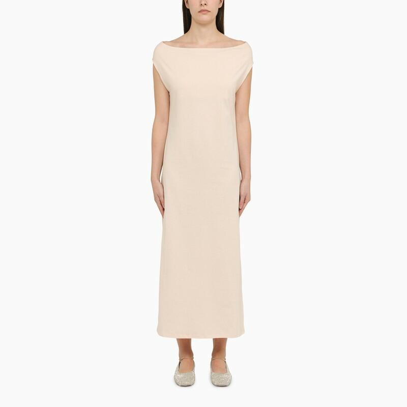 Loulou Studio Martial midi dress in light pink cotton Cover