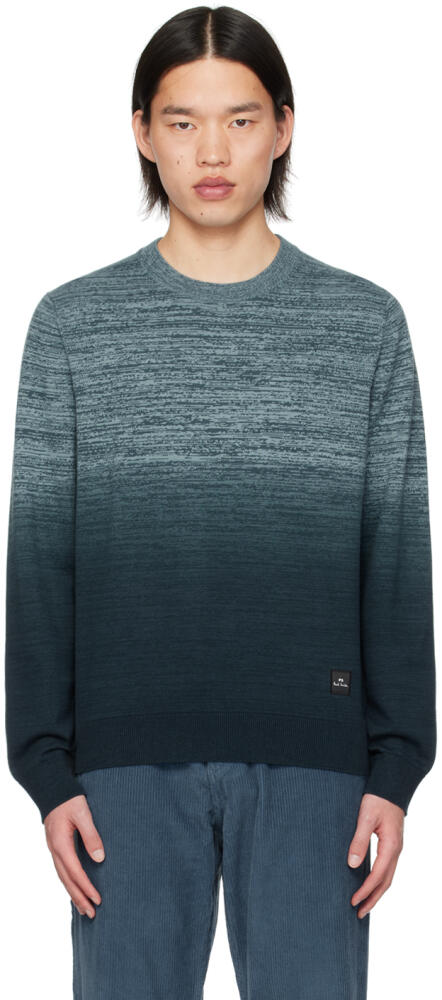 PS by Paul Smith Blue Crewneck Sweater Cover