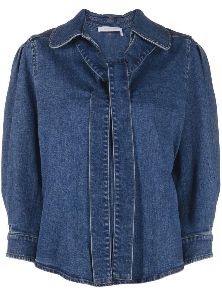 See by Chloé tie-neck shirt - Blue Cover