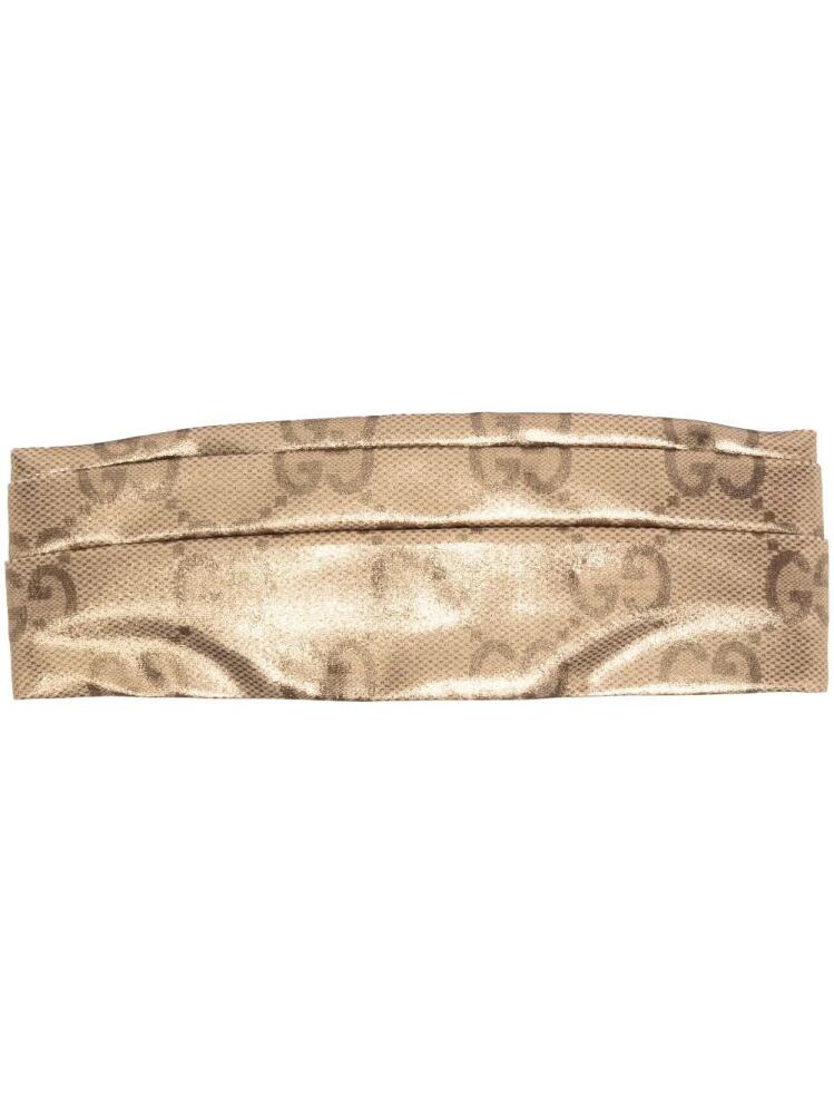 Gucci GG lamé-effect headband - Gold Cover