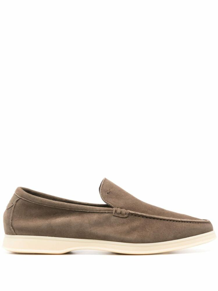 Boggi Milano slip-on suede loafers - Brown Cover