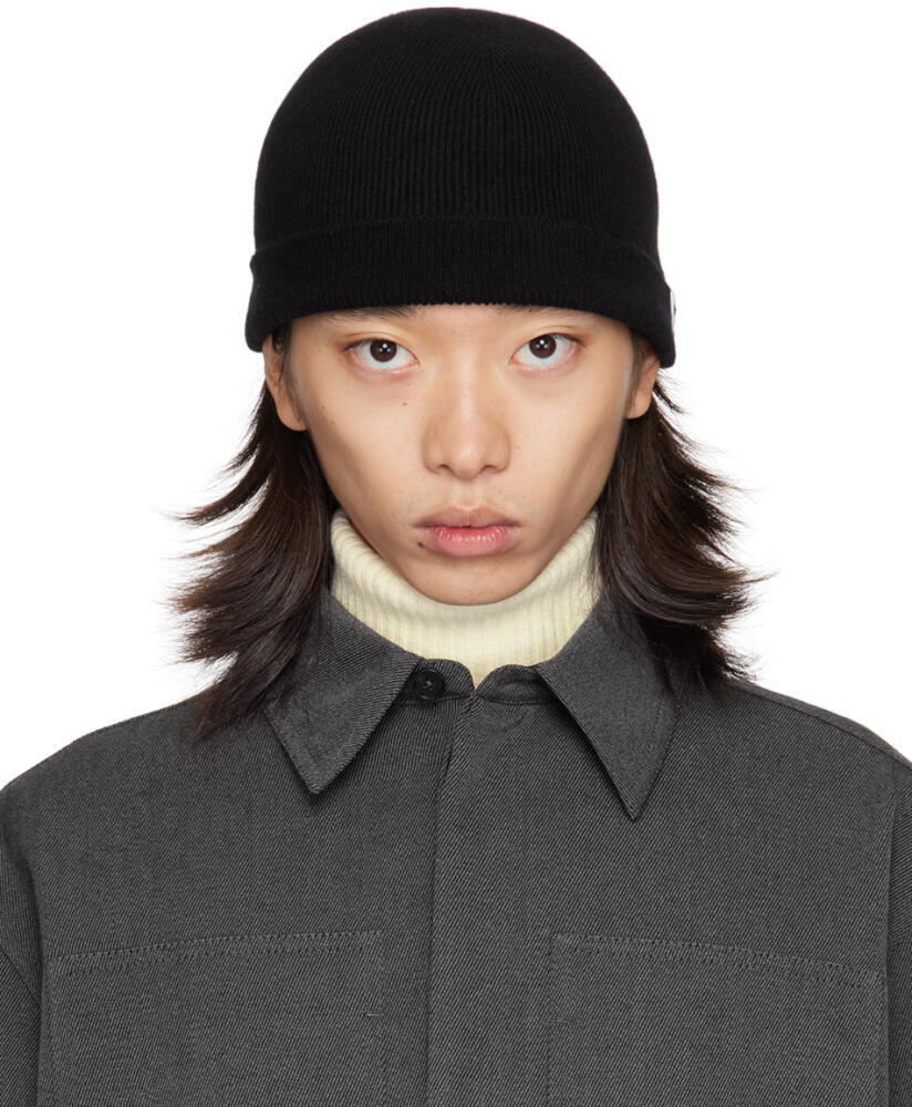 Jil Sander Black Fine Cashmere Beanie Cover