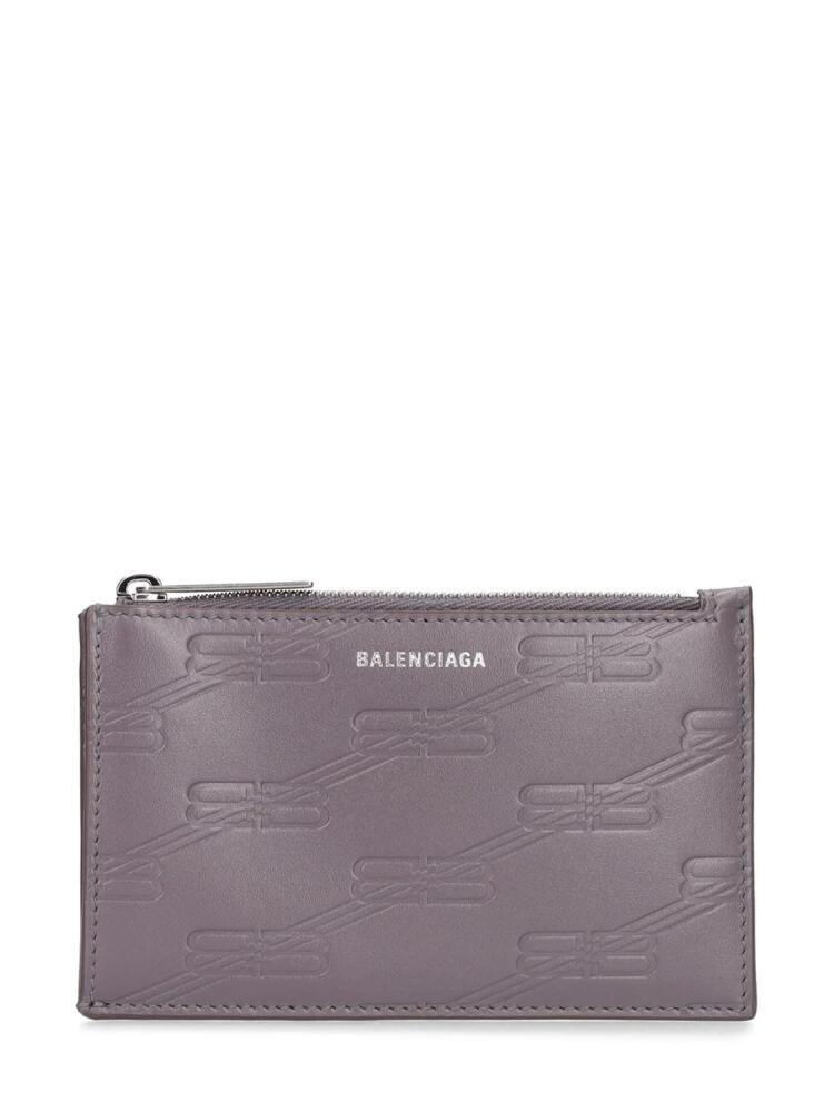 BALENCIAGA Bb Monogram Leather Wallet Cover