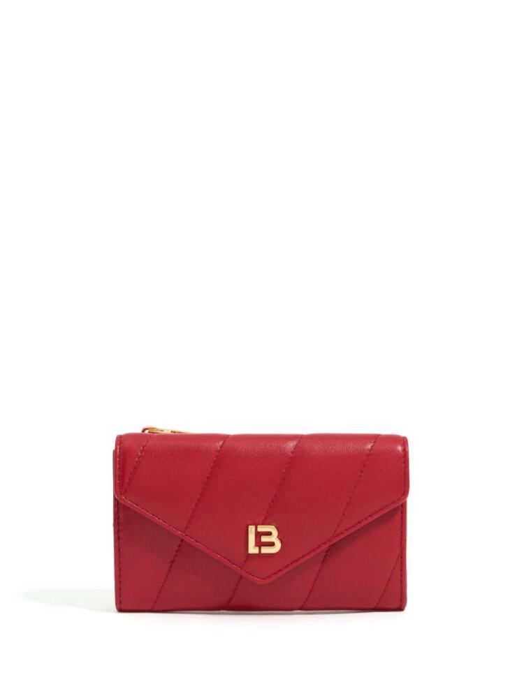 Bimba y Lola logo-plaque quilted leather purse - Red Cover