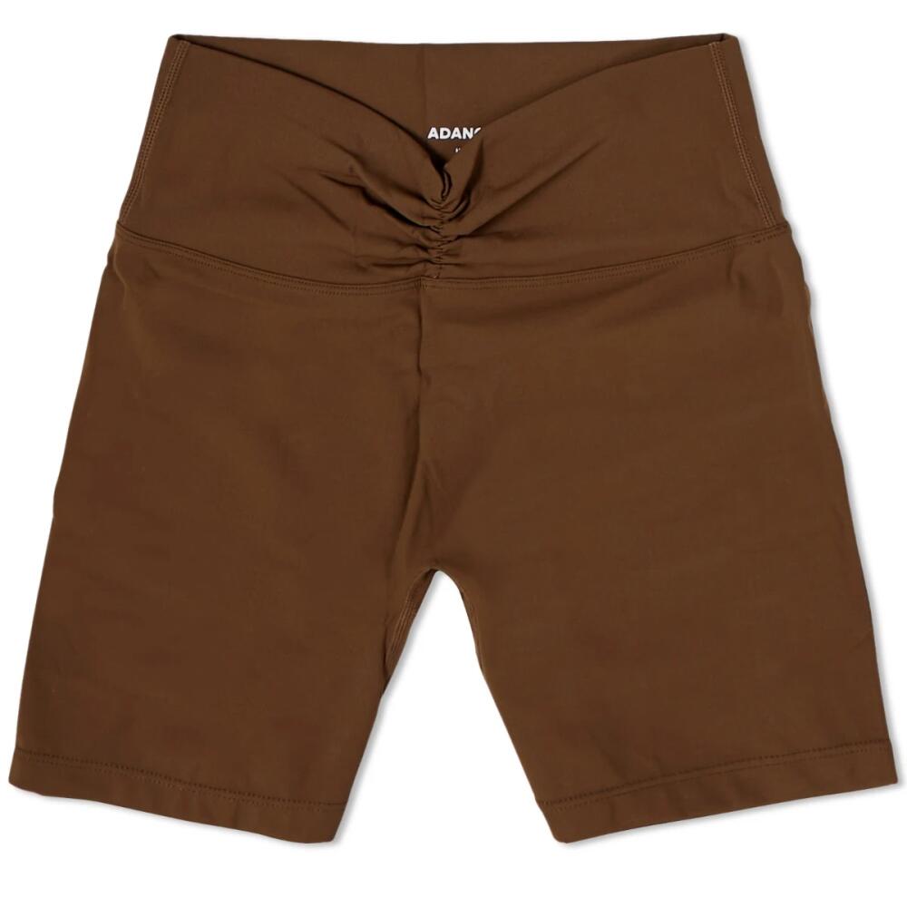 Adanola Women's Ultimate Ruched Crop Shorts in Chocolate Brown Cover