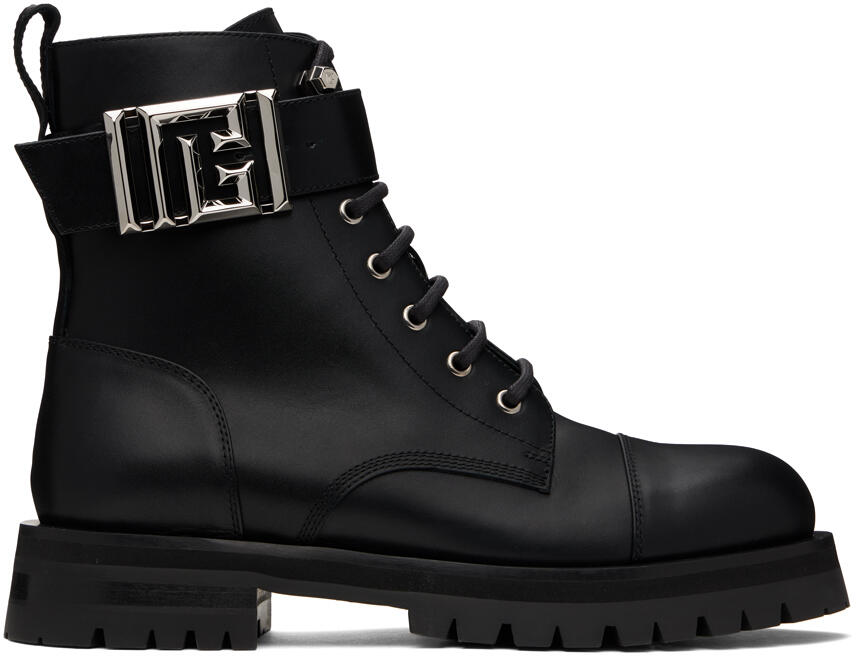 Balmain Black Charlie Leather Ranger Boots Cover