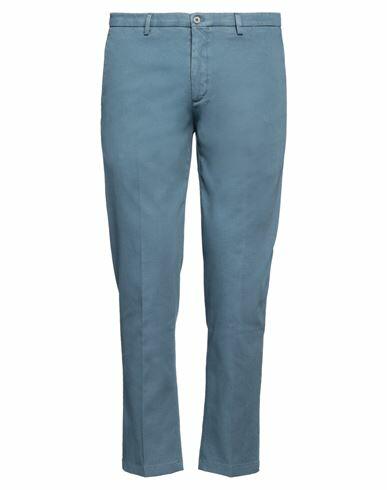 Boglioli Man Pants Slate blue Cotton, Elastane Cover