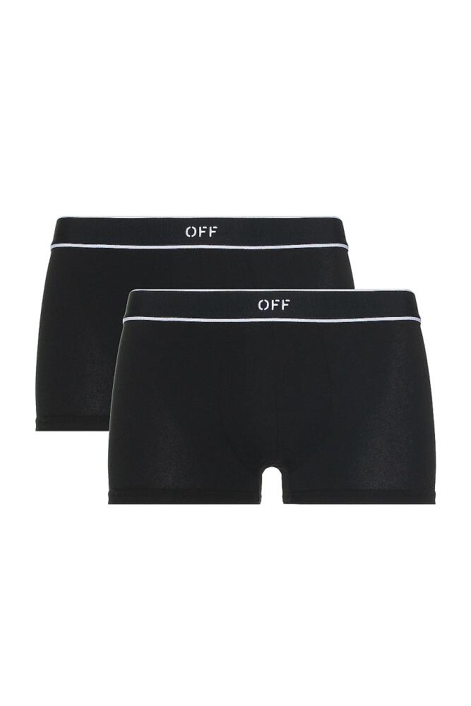 OFF-WHITE Stamp Low Rise Boxer in Black Cover