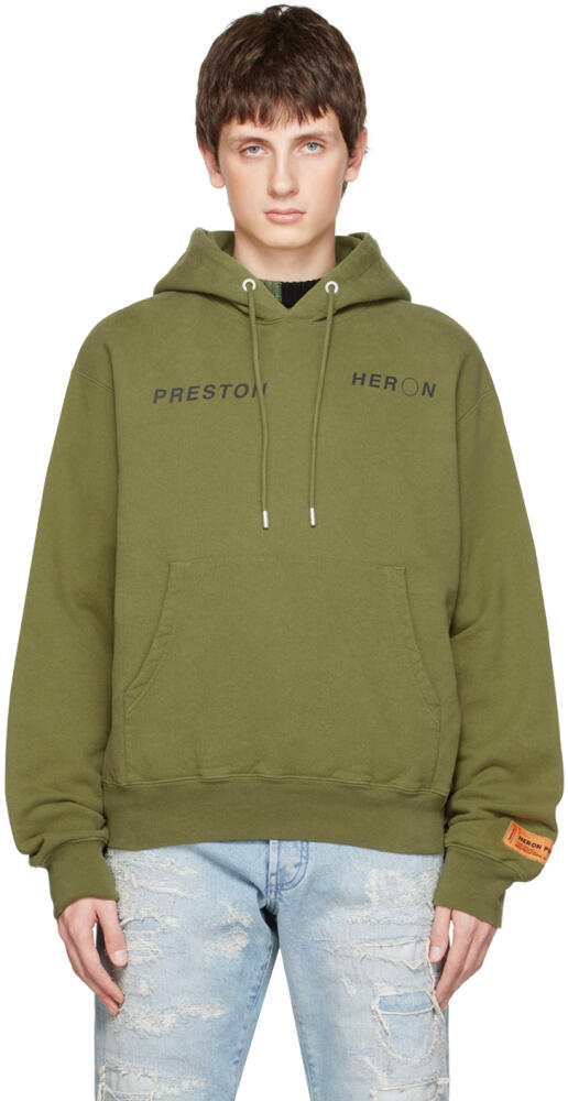 Heron Preston Khaki Drawstring Hoodie Cover