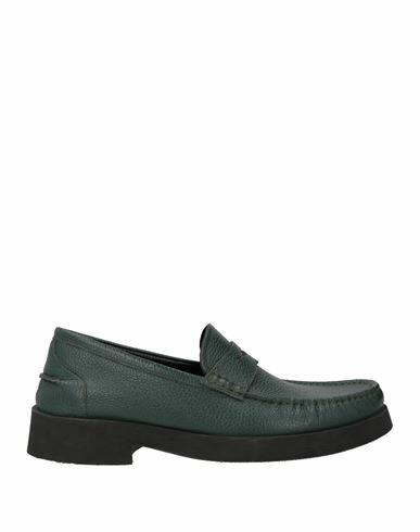 Loriblu Man Loafers Dark green Leather Cover