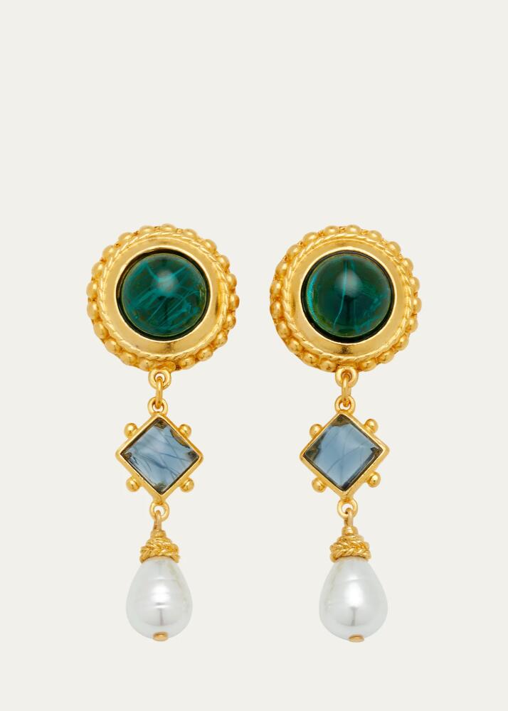 Ben-Amun Multi Stone Clip-On Earrings Cover