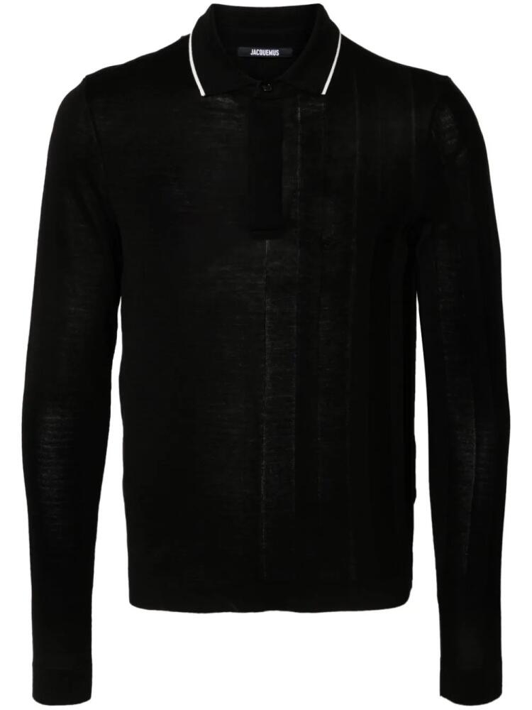 Jacquemus Le Polo Tricot polo shirt - Black Cover