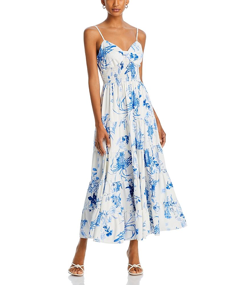 Aqua Floral Toile Maxi Dress - Exclusive Cover