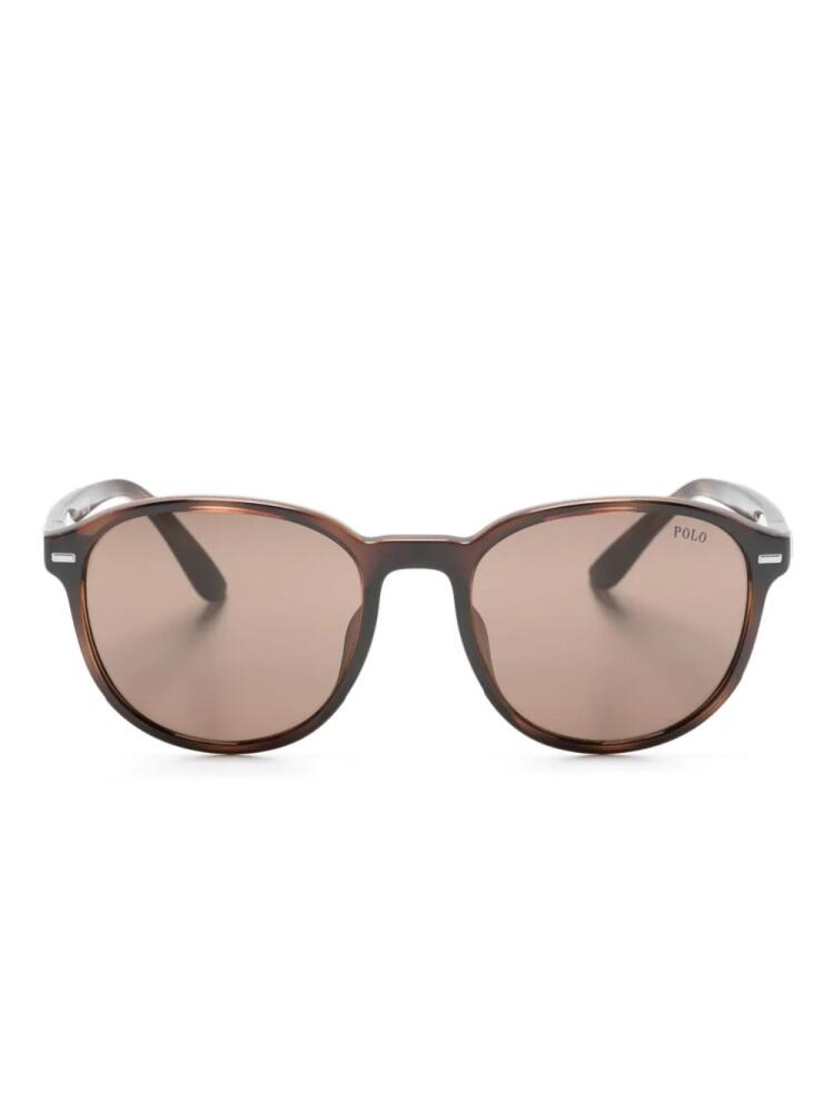 Polo Ralph Lauren round-frame transparent sunglasses - Brown Cover