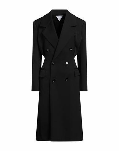 Bottega Veneta Woman Coat Black Wool Cover