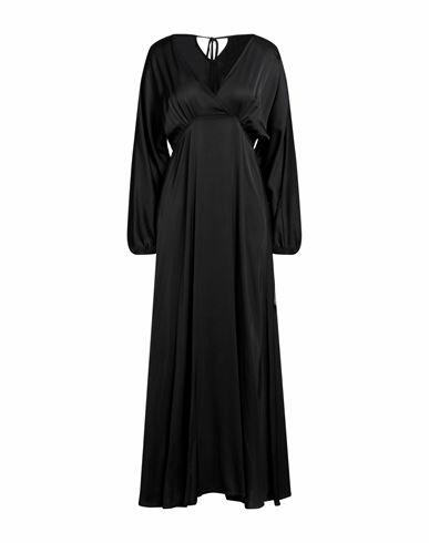 Haveone Woman Maxi dress Black Viscose Cover